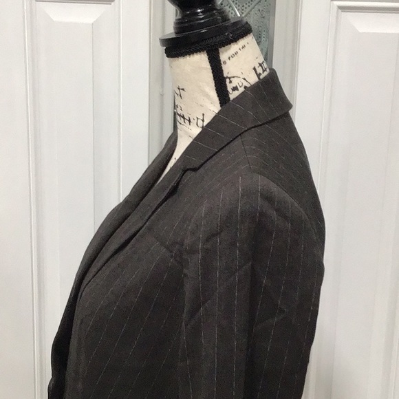 🆕 WORTHINGTON Pinstripes Blazer Charcoal/White Stripes - Picture 6 of 11